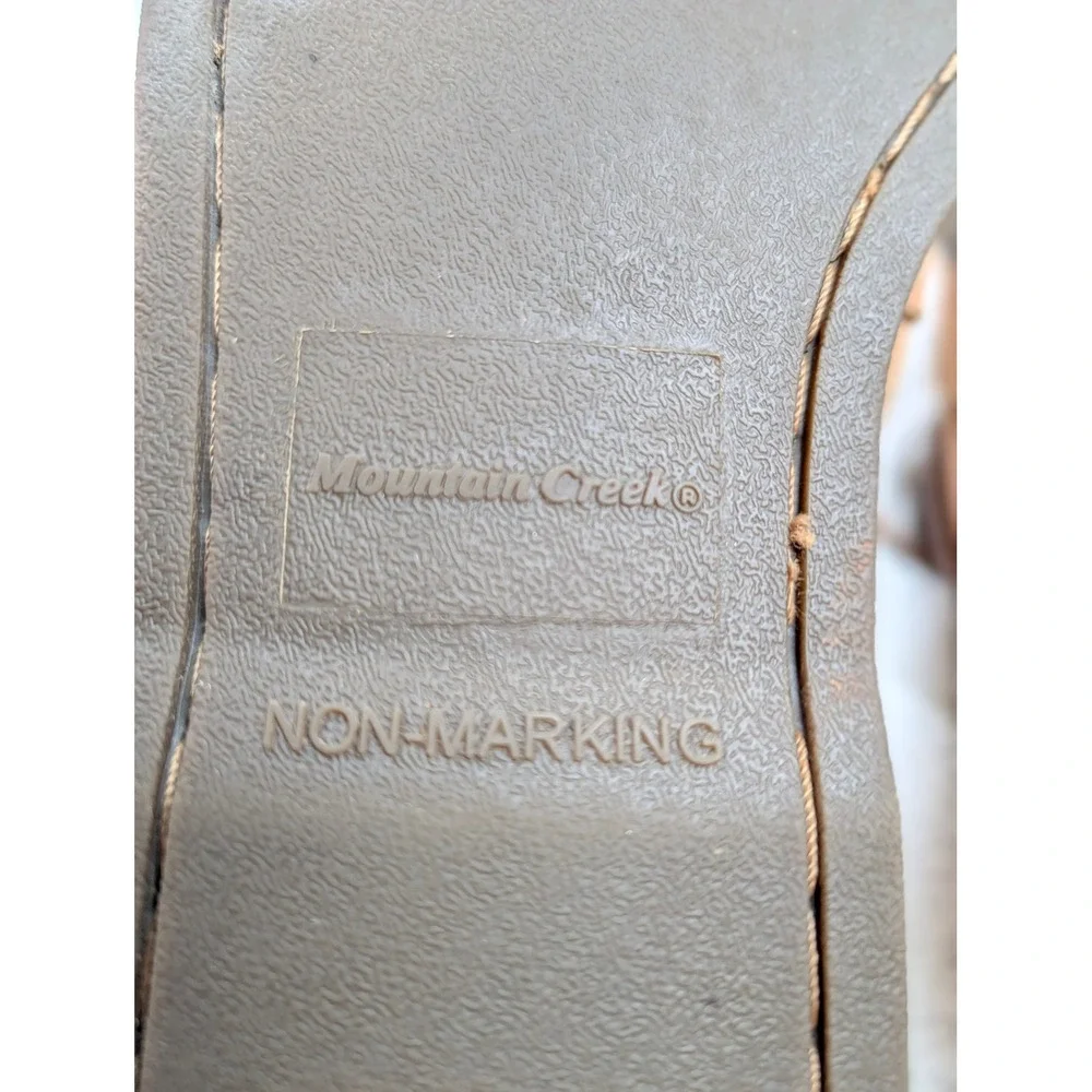 Mountain Creek Mens Tan Leather Boat Shoes Nautical Deck Loafers 10.5 D